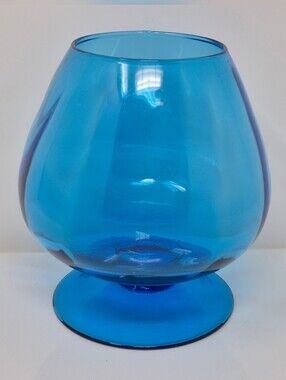 Empoli? Blue Glass Brandy Snifter Style Vase